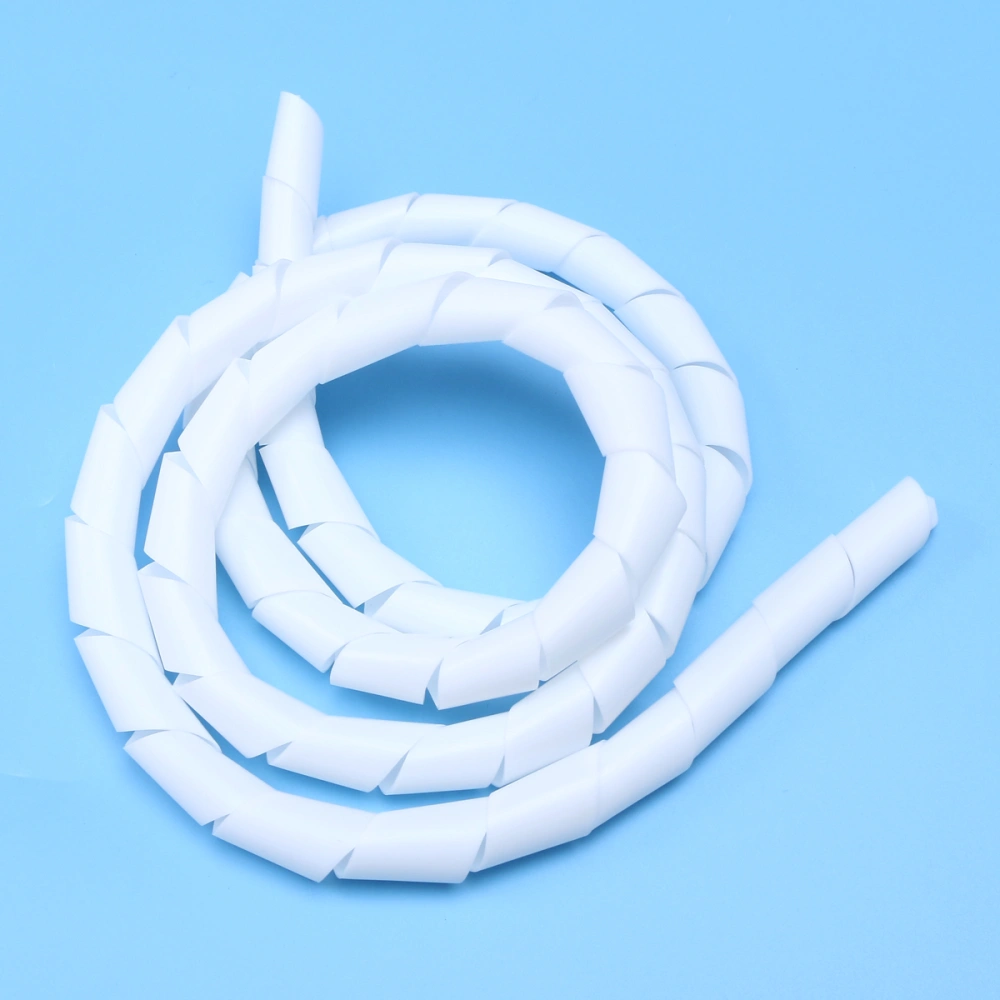 160*25mm Expandable Braided Cable Sleeve PE Self Closing Insulated Flexible Pipe Hose Tube Split Wire Wrap Line Protect (White)