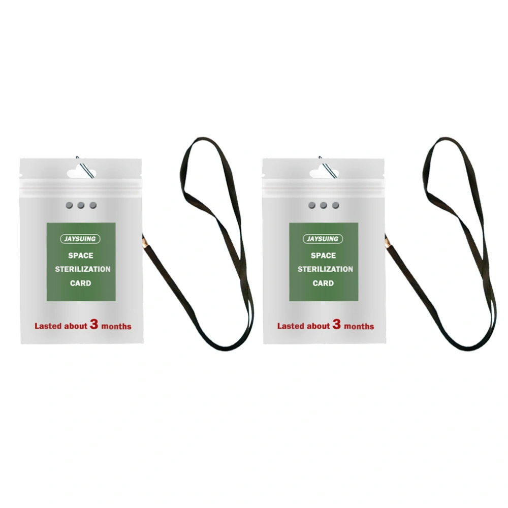 2pcs Hanging Disinfection Cards Sanitizing Cards Hanging Lanyard Cards Air Purification for Daily Use