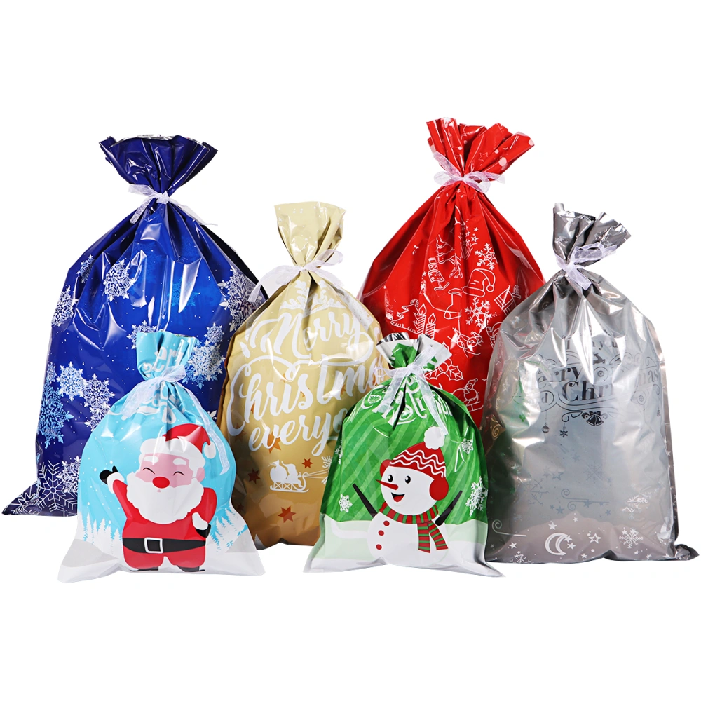 Cabilock 30PCS Christmas Gift Bags Assorted Styles Christmas Gift Wrapping Goodie Bags Favor Pouches for Xmas Party Wedding