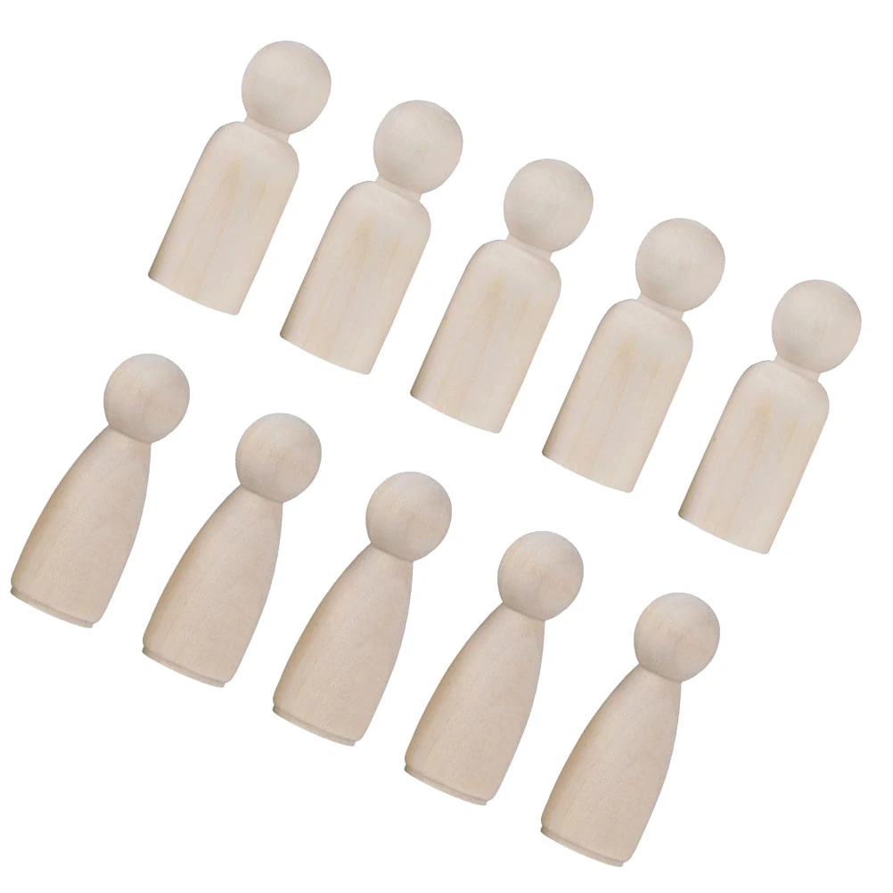 40pcs Unfinished Wooden Handcraft Doll Bodies Adornment DIY Puppet Wooden Dolls for DIY Arts Crafts(20pcs Man and 20pcs Woman)