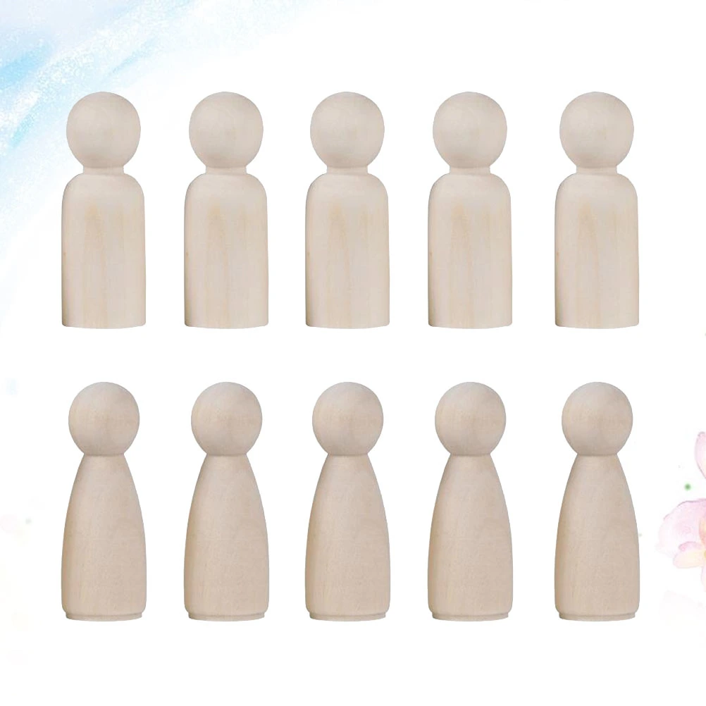 40pcs Unfinished Wooden Handcraft Doll Bodies Adornment DIY Puppet Wooden Dolls for DIY Arts Crafts(20pcs Man and 20pcs Woman)