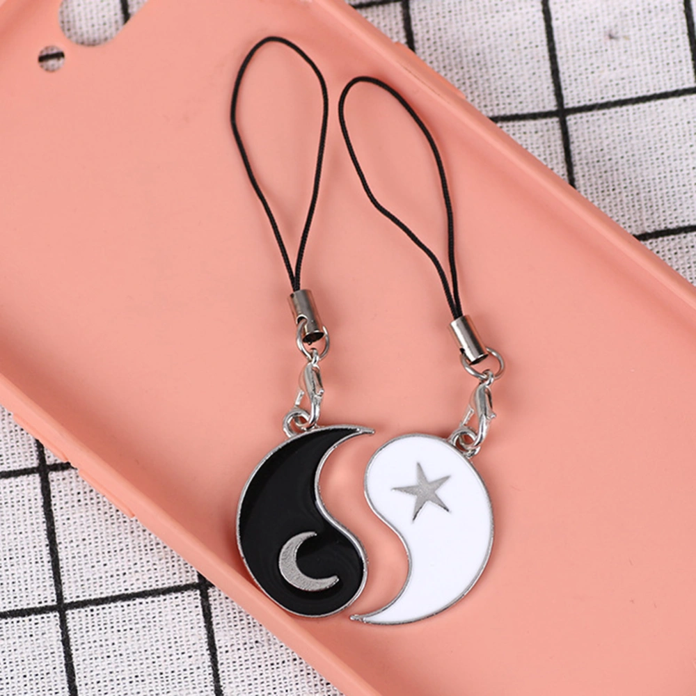 2 Pairs Phone Charms Bagua Phone Hanging Chains Mobile Phone Chain Decorations