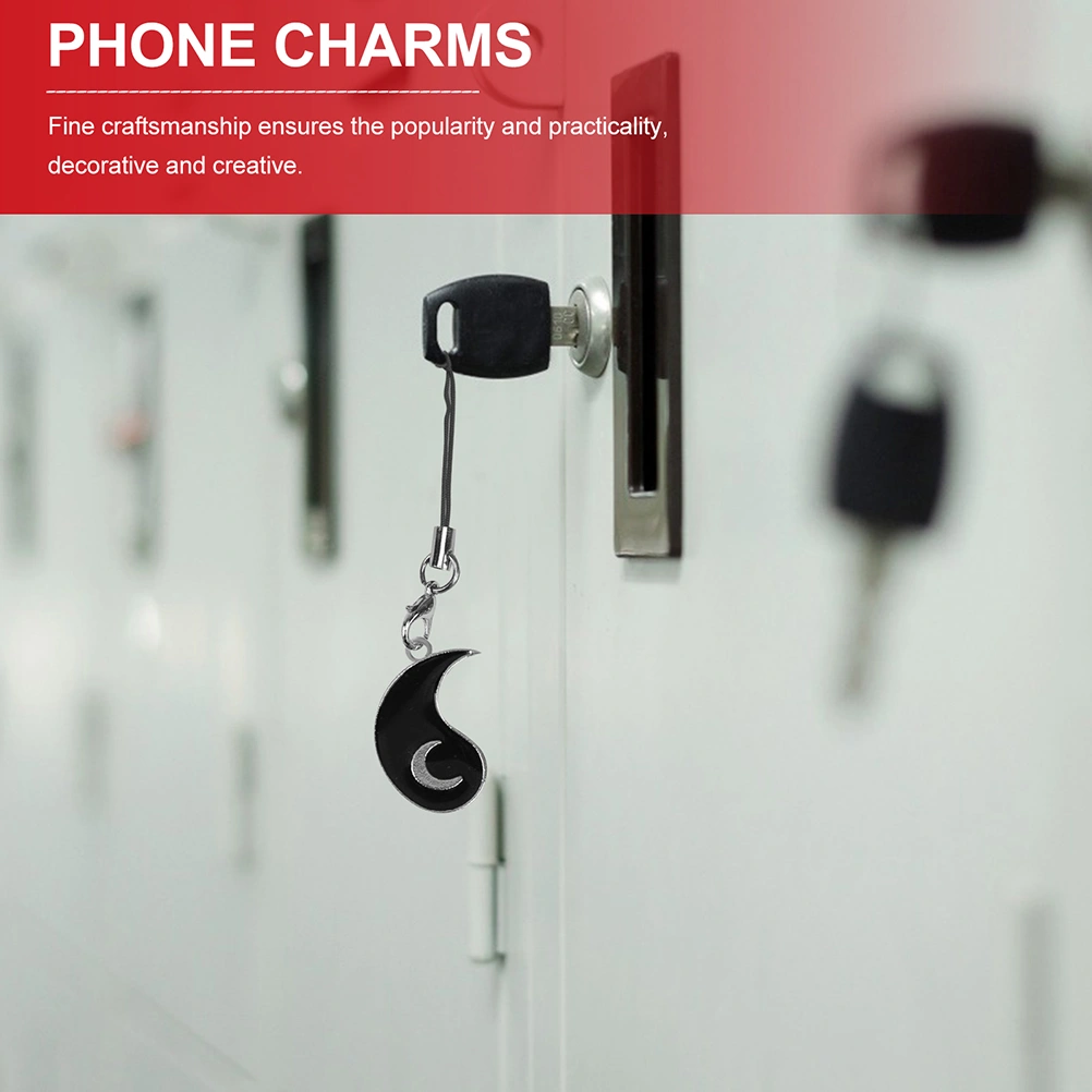 2 Pairs Phone Charms Bagua Phone Hanging Chains Mobile Phone Chain Decorations