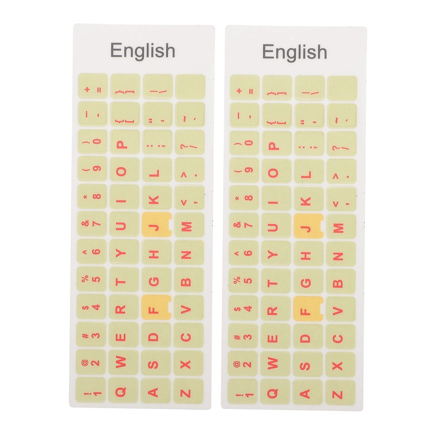 2 Sheets Keyboard Decorative Sticker Universal English Keyboard Sticker Decal