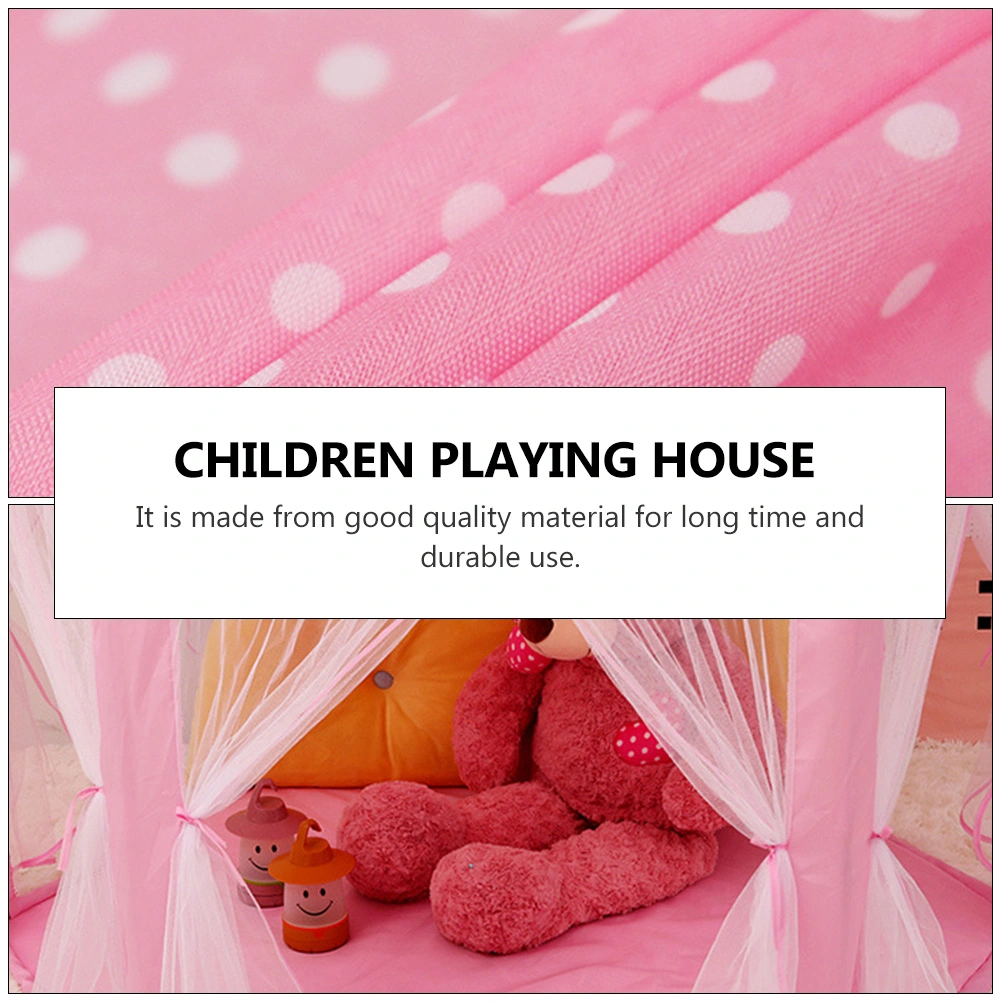1Pc Children Boys Girls Playing Tent Interesting Children Game Tent House (Pink)