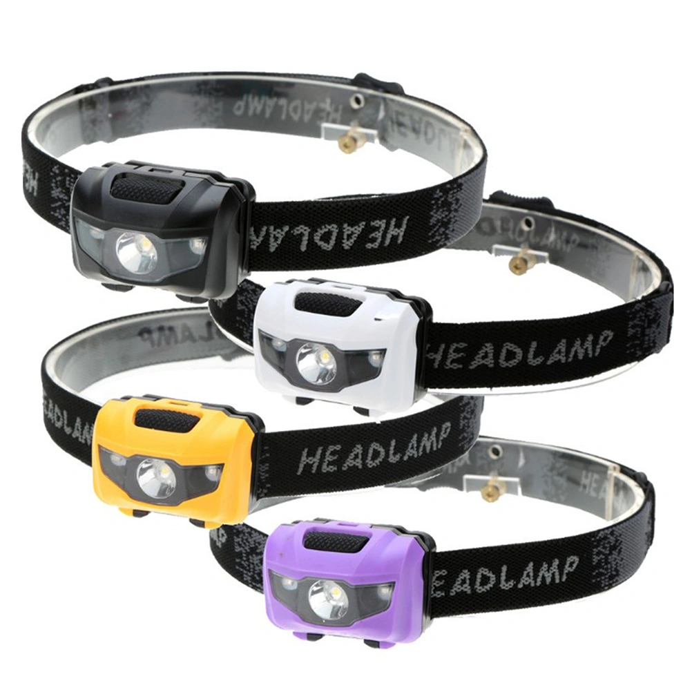 Headlamp Waterproof Flashlight 120 Lumens 4 Lighting Modes for Running Hiking Camping Reading Fishing Hunting Jogging (White)