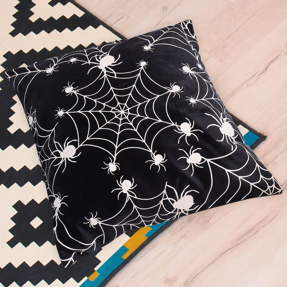 4Pcs Halloween Themed Pillow Case Decorative Various Pattern Cushion Cover