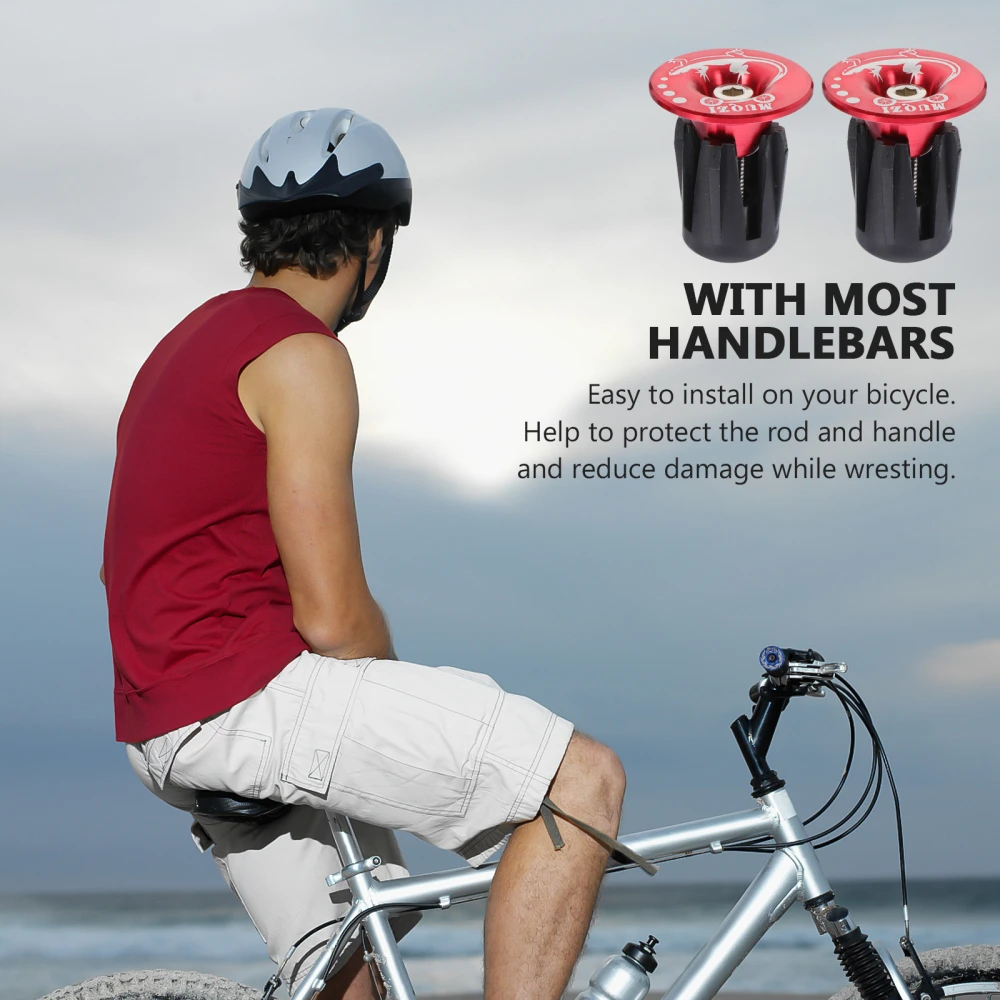 2Pcs Handlebar End Plugs Bike Handlebar Caps Road Bike Handlebar Ends Bike Accessories