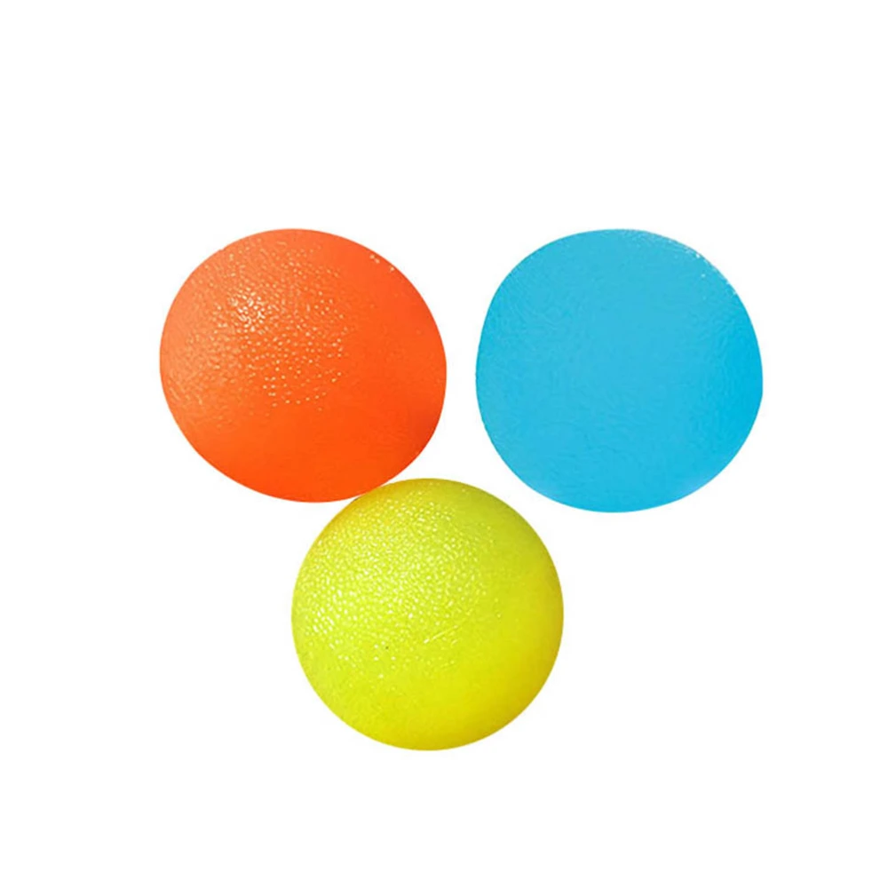 6pcs Round Stress Relief Balls Tear-Resistant Stress Balls Bouncy Fidget Toy (Yellow, Blue and Orange)