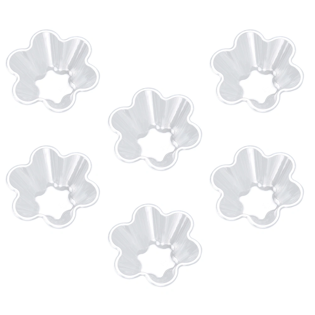 100pcs Disposable Ice Cream Cup Transparent Plastic Dessert Bowl Petal Shape Container for Bar Cafe Home