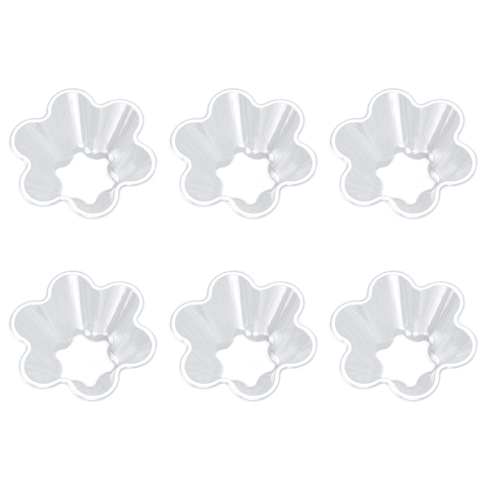 100pcs Disposable Ice Cream Cup Transparent Plastic Dessert Bowl Petal Shape Container for Bar Cafe Home
