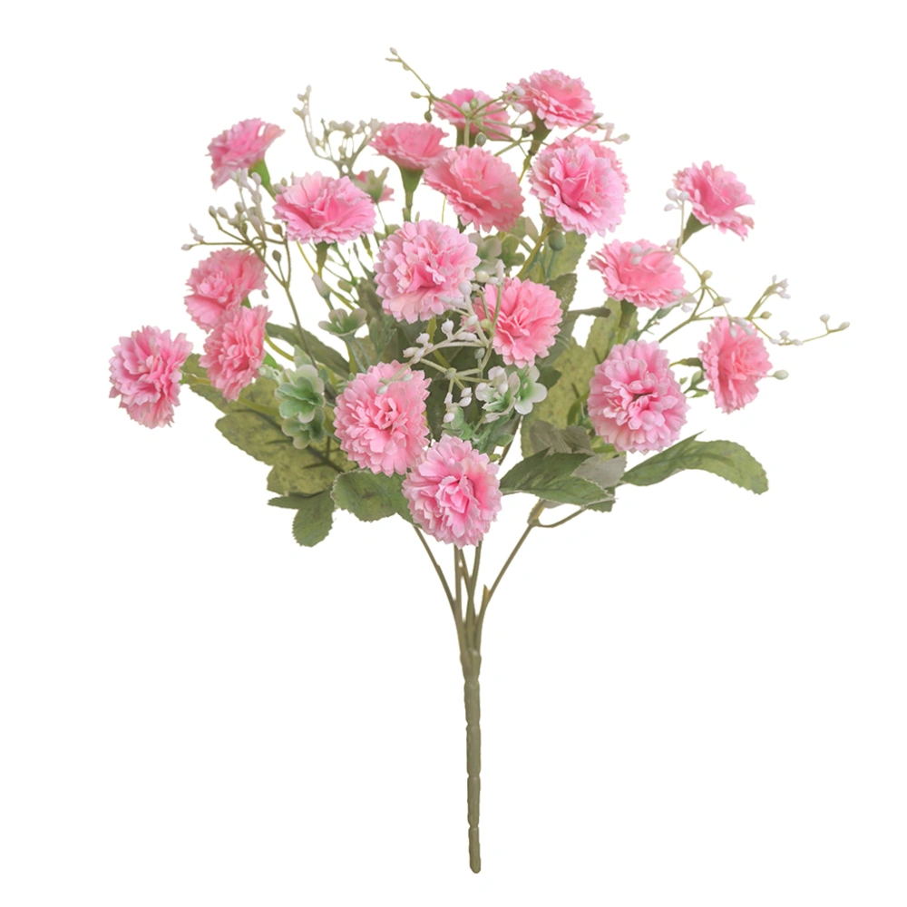 20-Branch Simulated Assorted Cloves Carnations Artificial Flower Bundle Photography Prop for Bouquet Home Office Wedding Decoration (Pink)