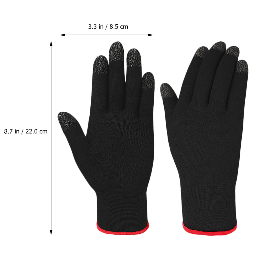 1 Pair Unisex Winter Warm Gloves Thick Touch Screen Gloves Elastic Solid Mittens