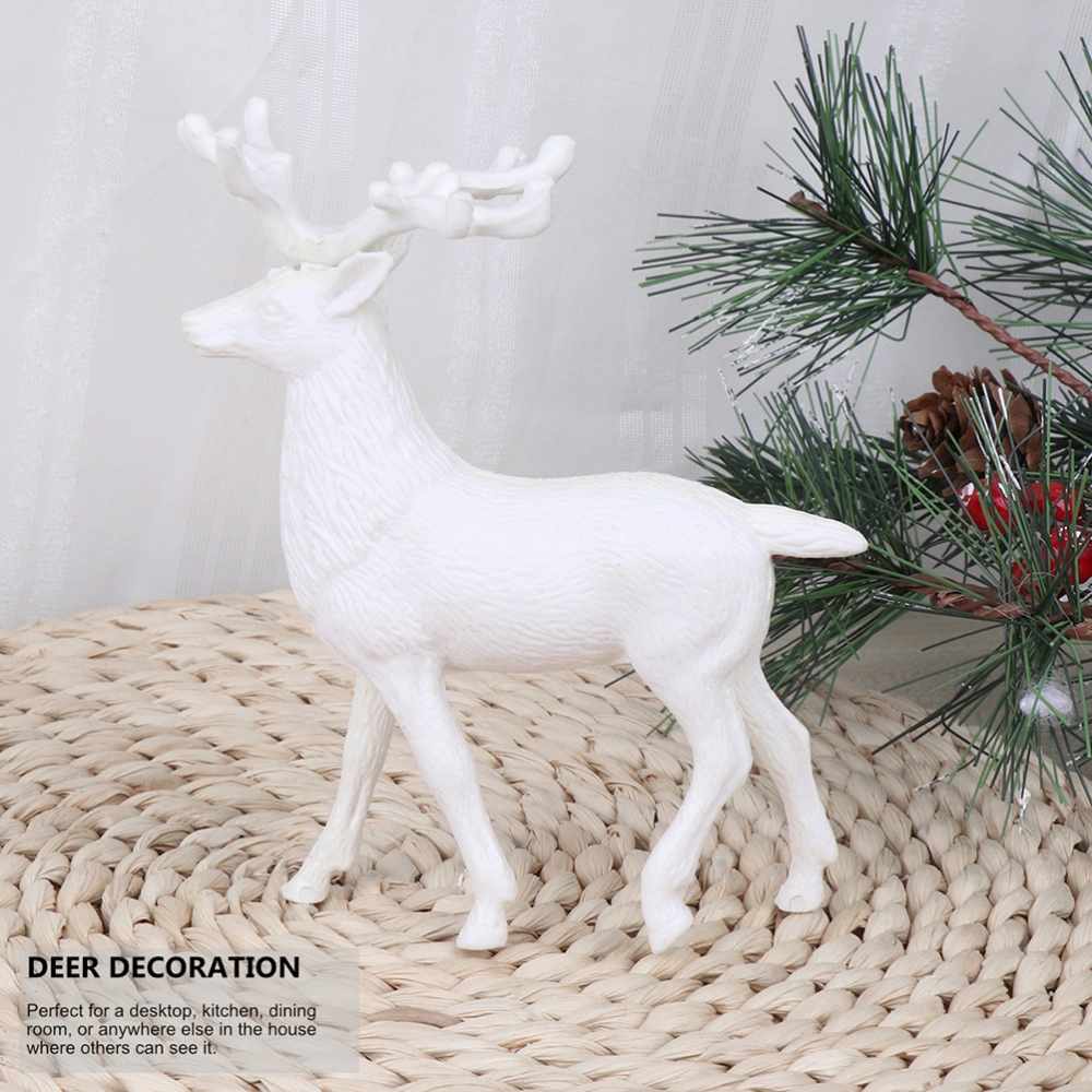 1 Set 5 Pcs Christmas Decorations White Deer Adornments Christmas Supplies