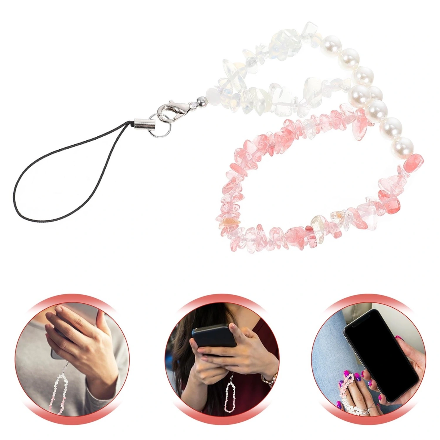 Mobile Phone Anti-lost Crystal Chain Mobile Phone Hanging Chain Decoration