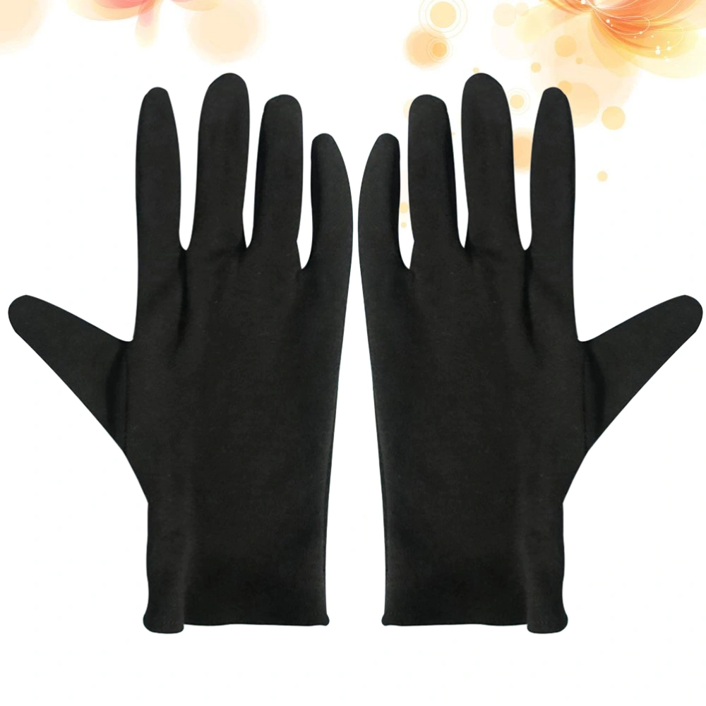 12 Pairs Jewelry Touching Gloves Car Driving Gloves Etiquette Cotton Gloves Outdoor Protective Gloves L