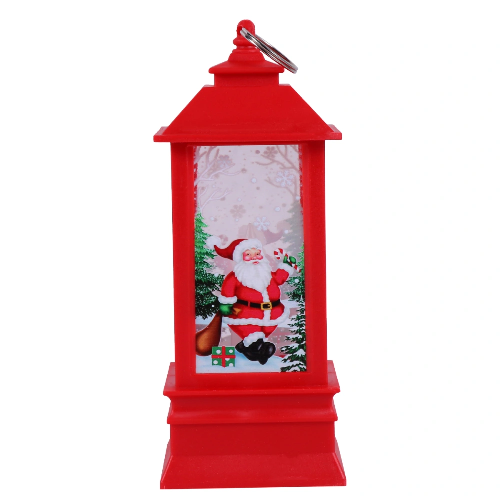 Christmas Theme Decorative Lantern Adorable Night Lamp Exquisite Desktop LED Light for Home Bedroom (Large Red Snata Claus Without Battery)