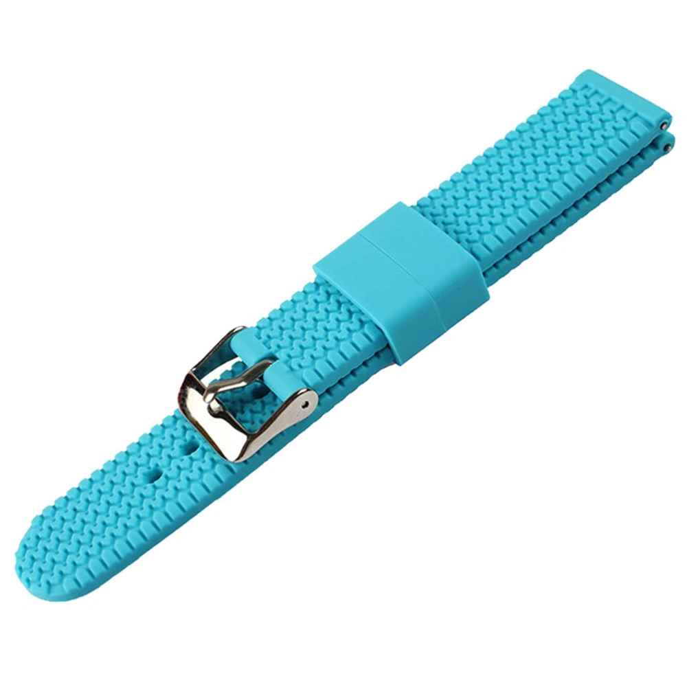 20mm Creative Exercise Tire Grain Environmentally Friendly Silicone Watchband Blue