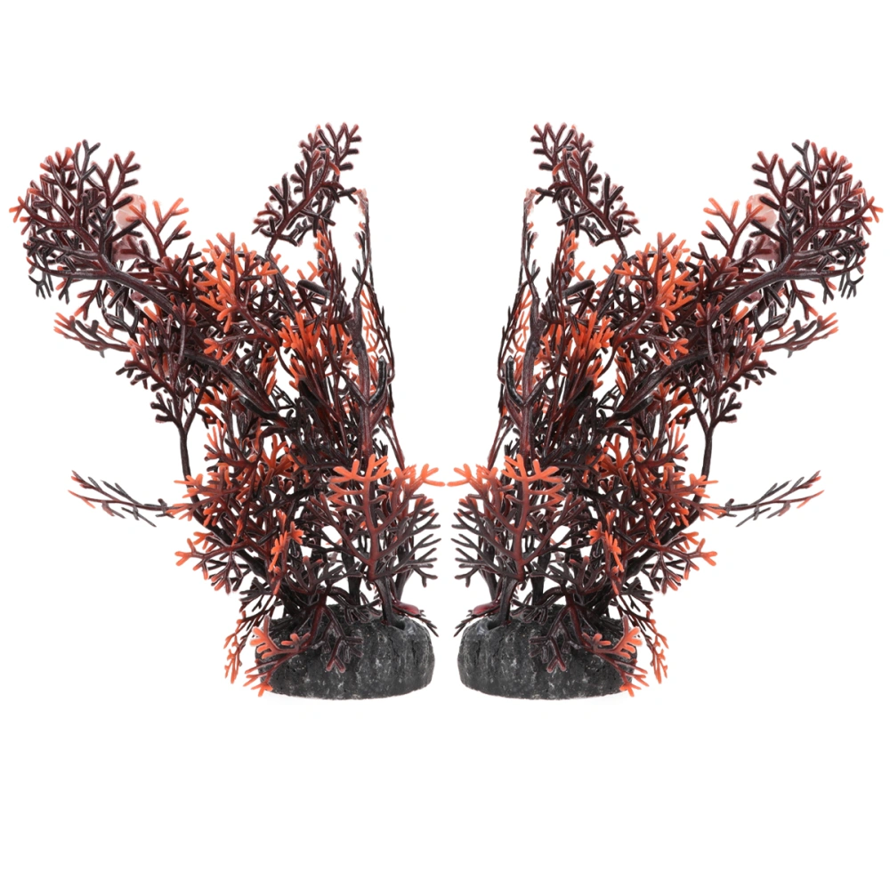 2Pcs Exquisite Beautiful Decorations Three-dimensional Aquatic Plants for Decor