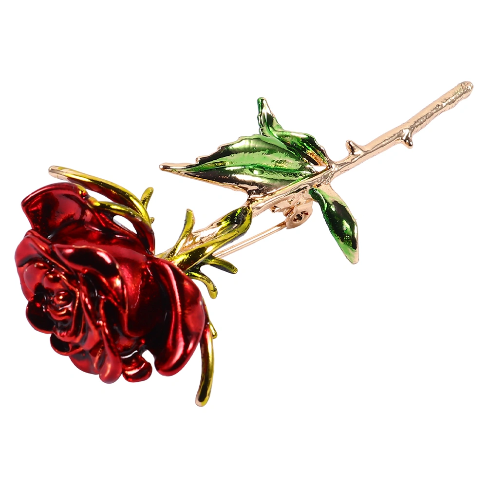 Creative Rose Clothes Brooch Stylish Alloy Rose Brooch Rose Brooch Pin