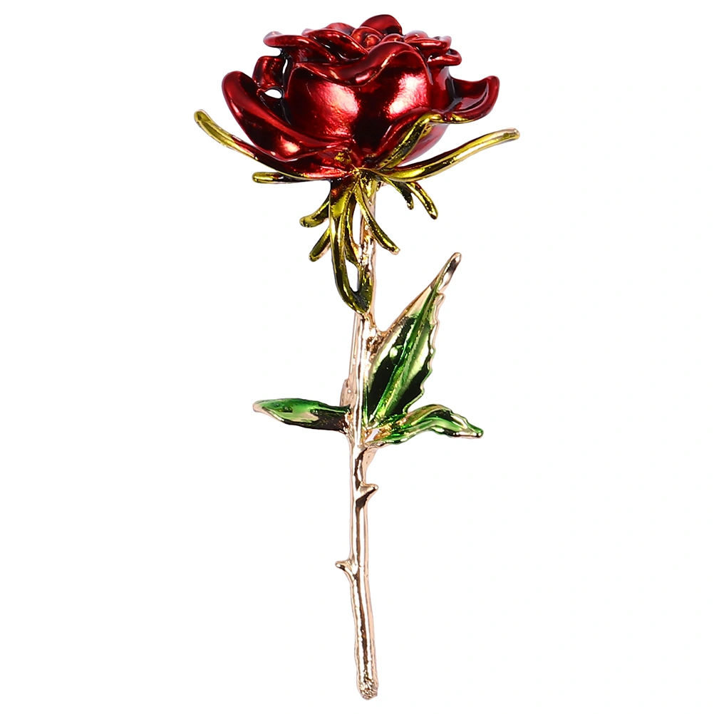 Creative Rose Clothes Brooch Stylish Alloy Rose Brooch Rose Brooch Pin