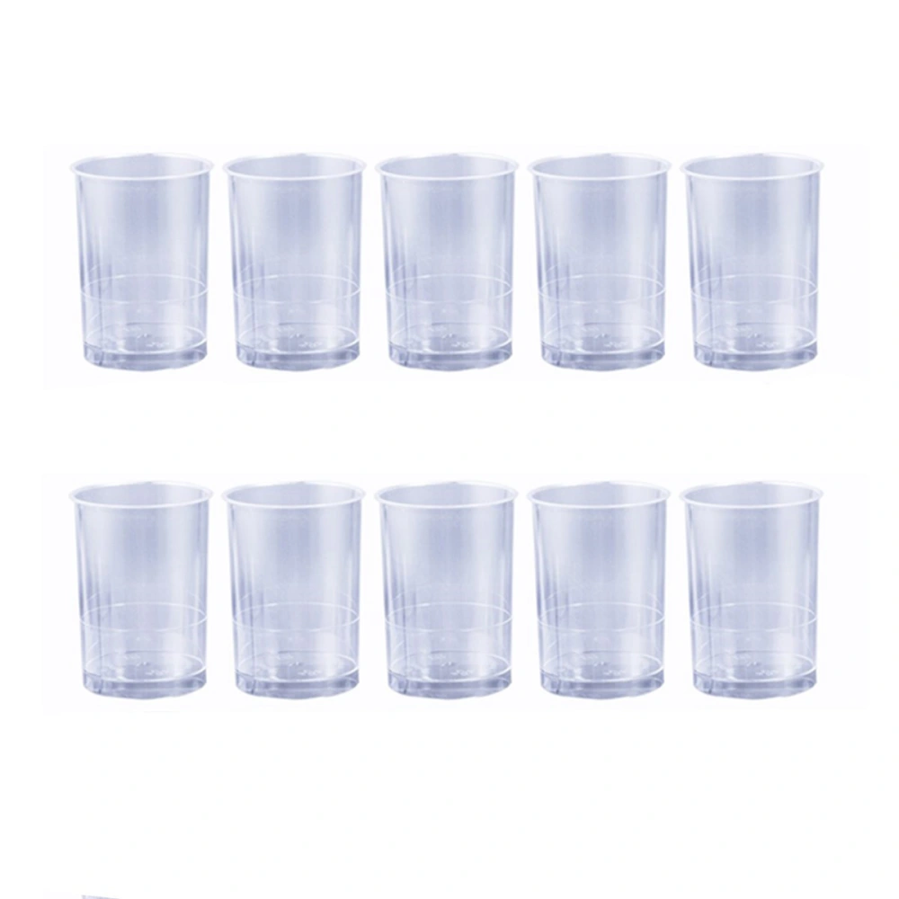 10pcs Plastic Mousse Cup Thickened Transparent Container Straight Cup for Jelly Yogurt Dessert