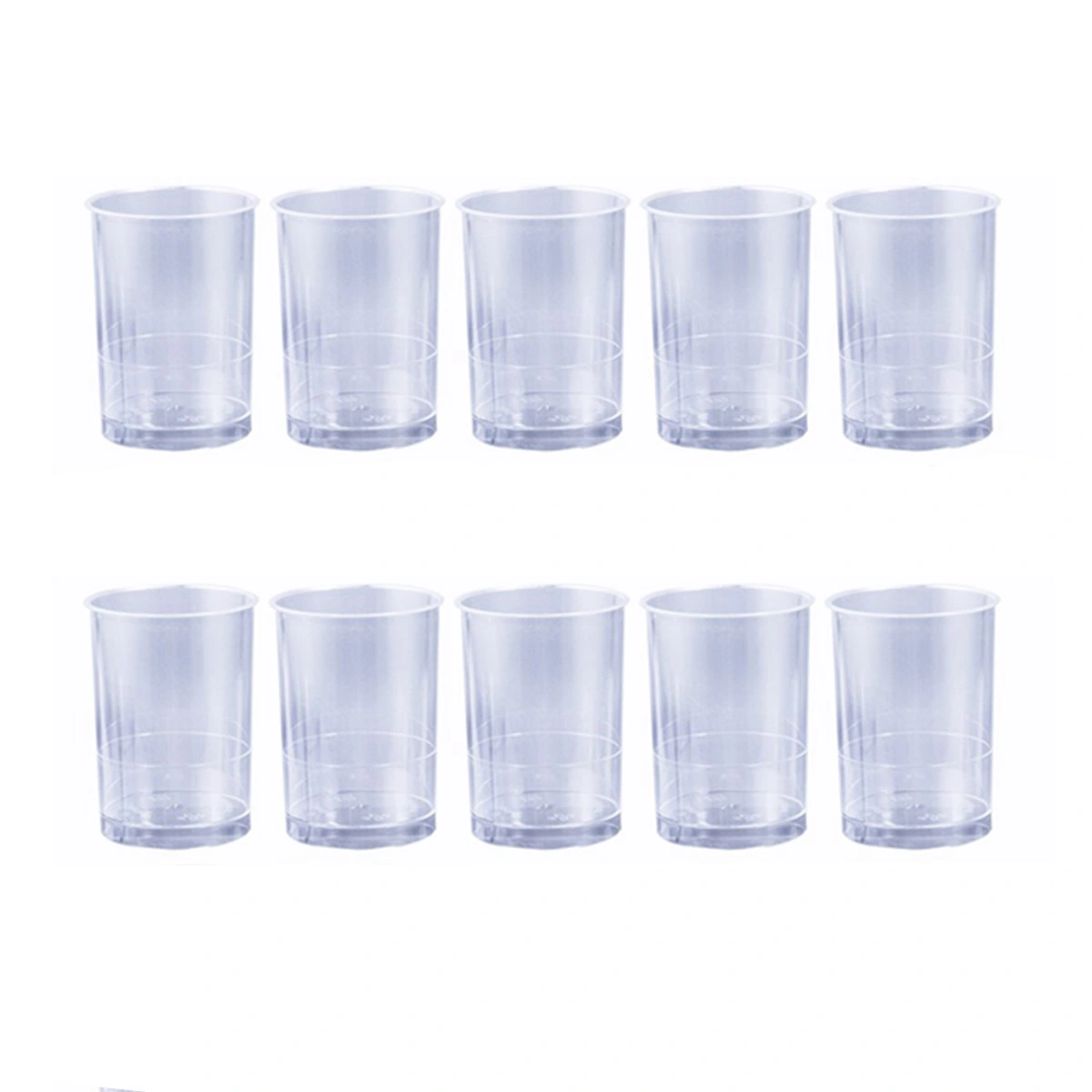 10pcs Plastic Mousse Cup Thickened Transparent Container Straight Cup for Jelly Yogurt Dessert