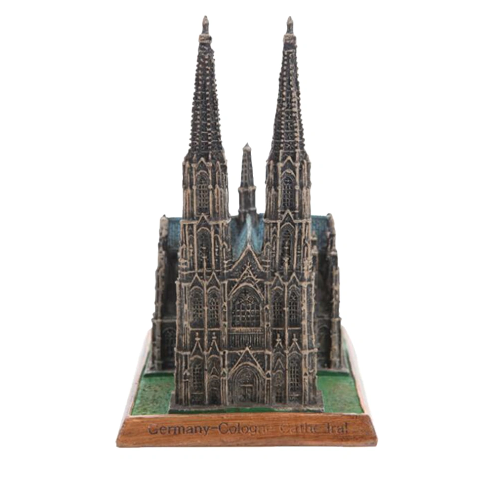 1pc Architecture Statue Cologne Cathedral Germany Model Resin Crafts Creative Ornaments for Schoolroom Home Decor