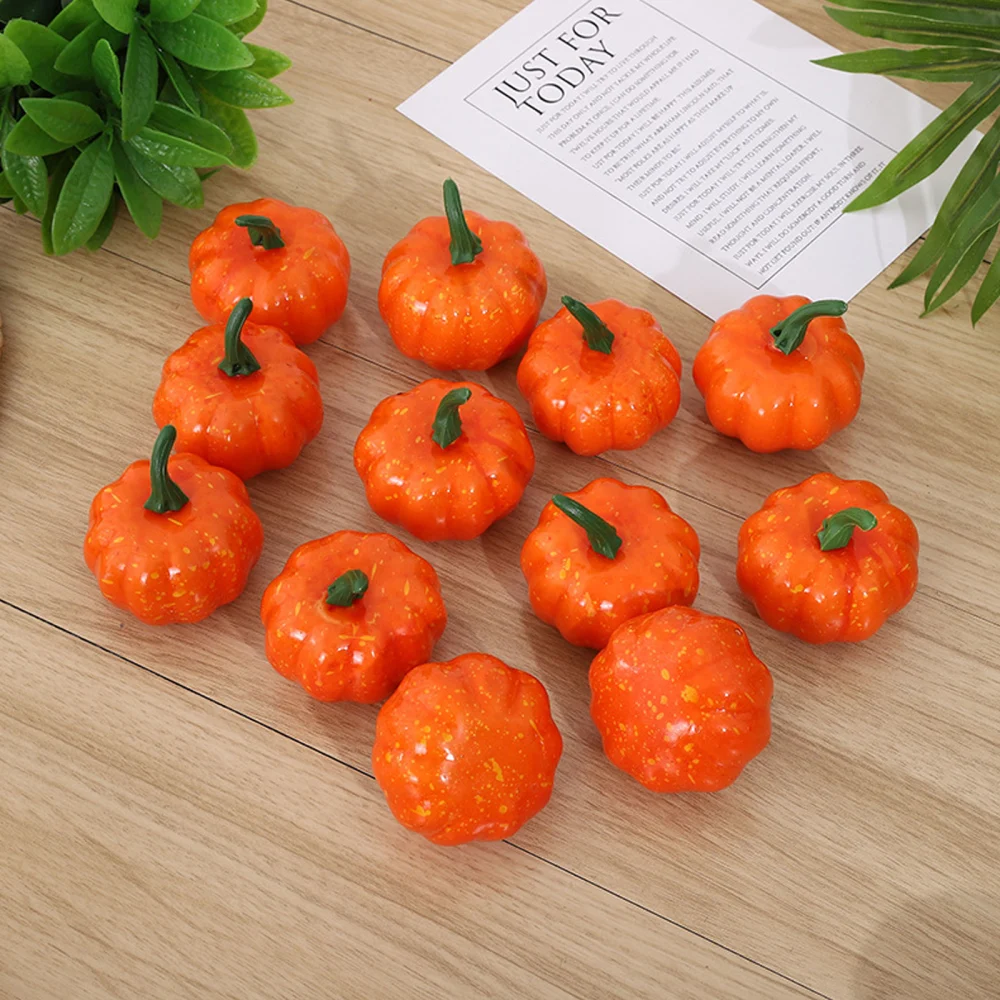 1 Set Simulated Pumpkin Ornaments Halloween Maple Leaves Props Halloween Supplies