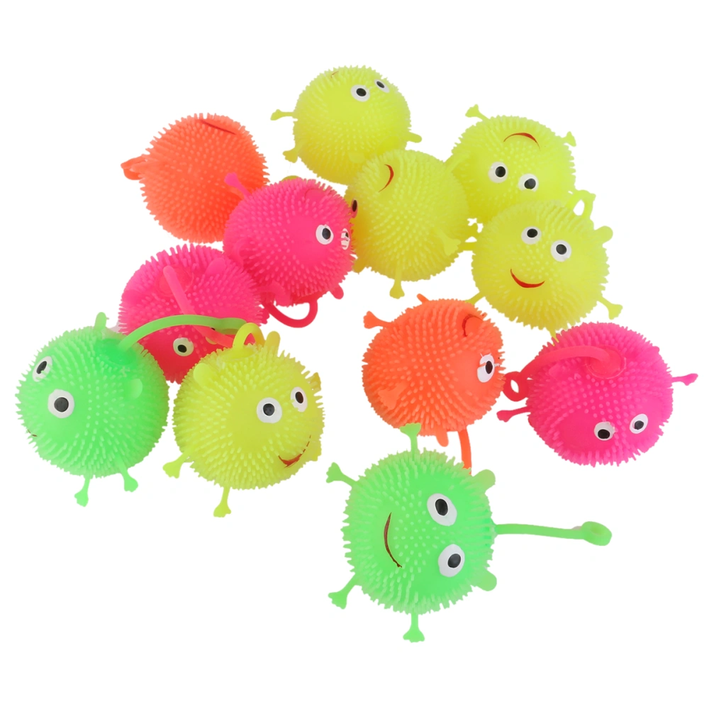 12pcs Smile Face Yoyo Puffer Balls Party Favors Novelty (Random Color)