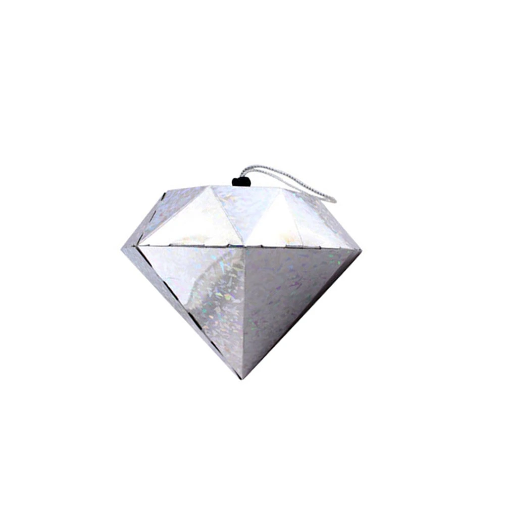 30CM Wedding Xmas Party Home Decorations   Diamond Paper Lanterns Lampshade (Silver)