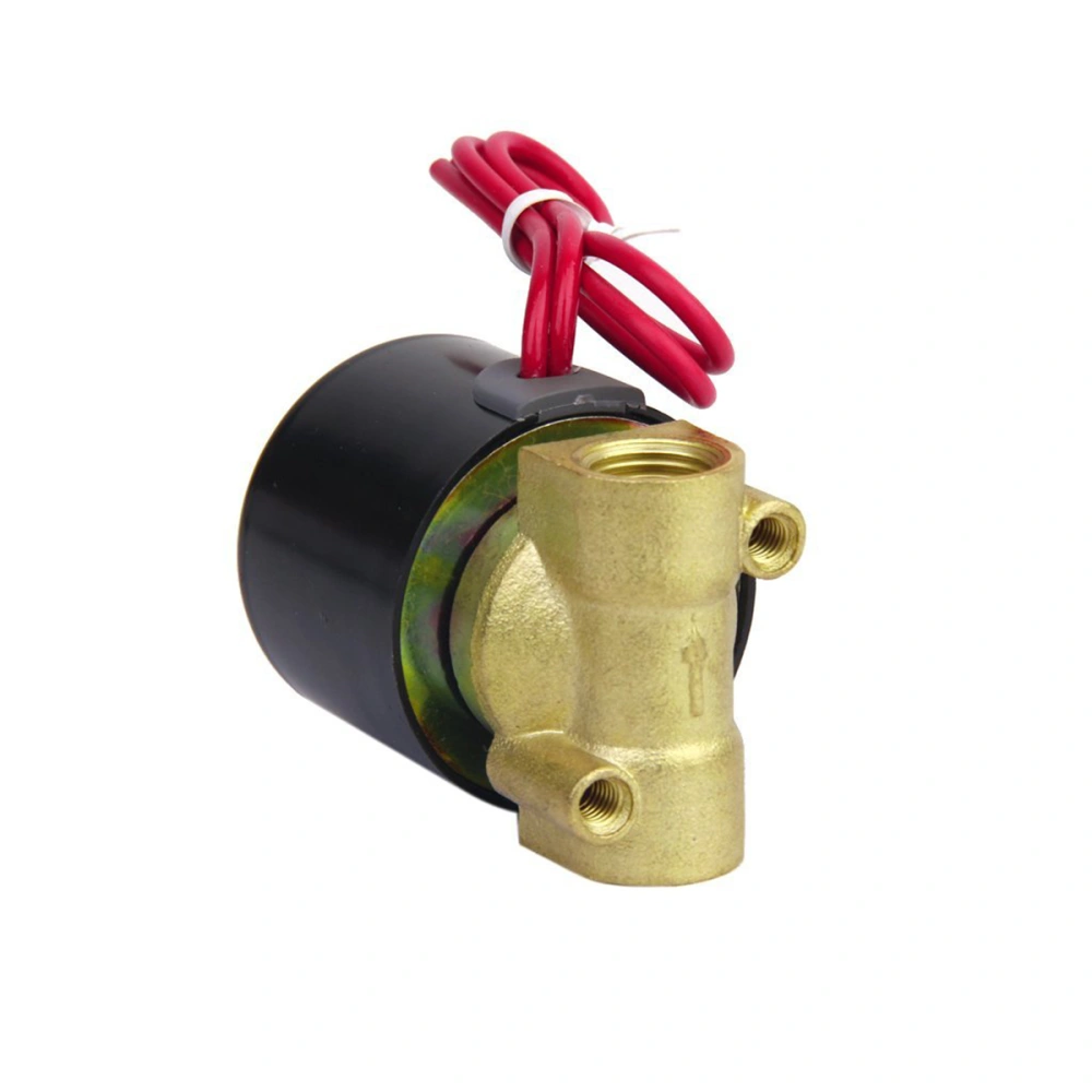 AC 220V 1/4 Electric Solenoid for Air Water(As Shown)