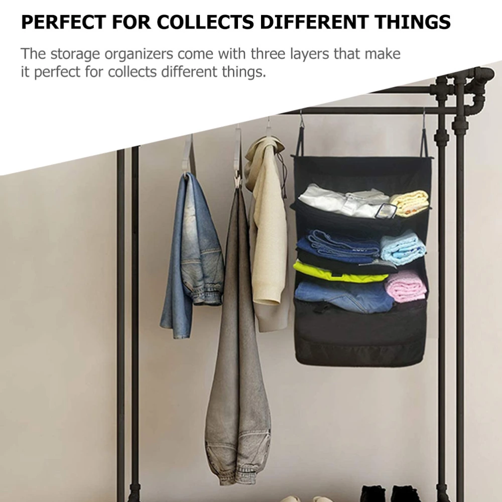 Clothing Hanging Storage Bag Multi-layer Hanging Bag Folding Hanging Organizer