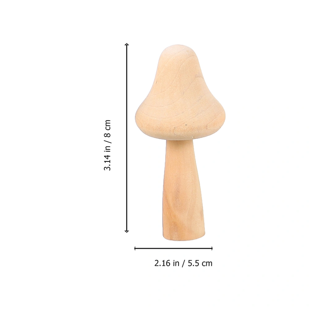 14Pcs Adorable Wood Mushrooms Natural Unfinished Craft Ornaments for DIY