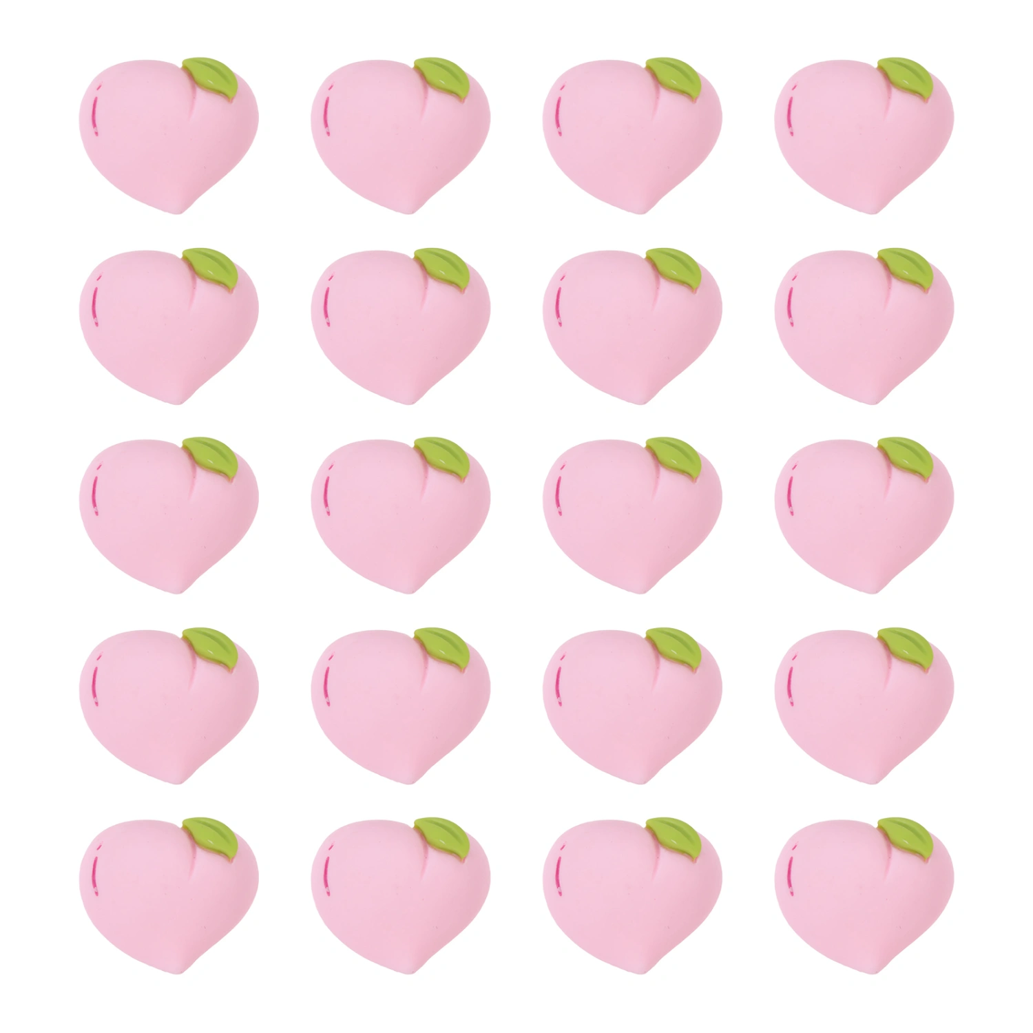 30Pcs DIY Craft Phone Case Decors Simulation Peach Charms DIY Earring Supplies
