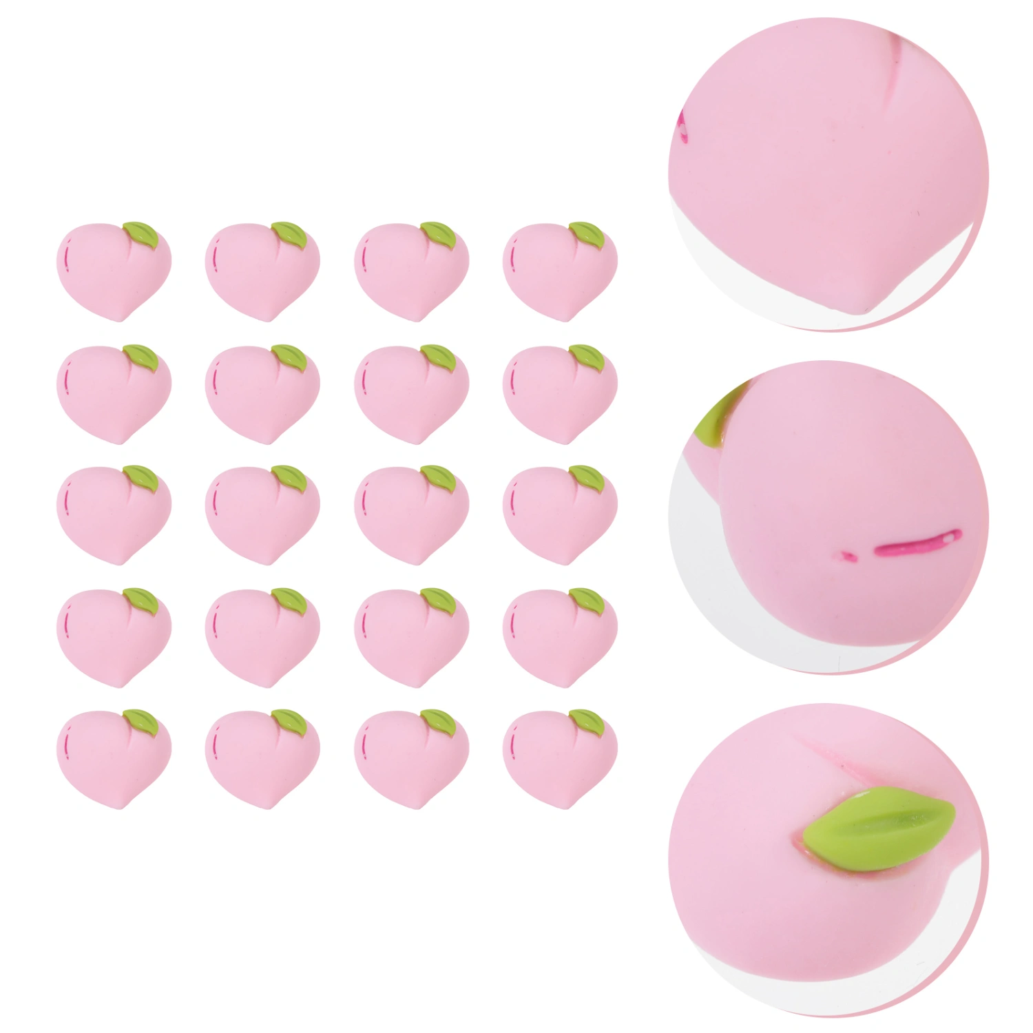 30Pcs DIY Craft Phone Case Decors Simulation Peach Charms DIY Earring Supplies