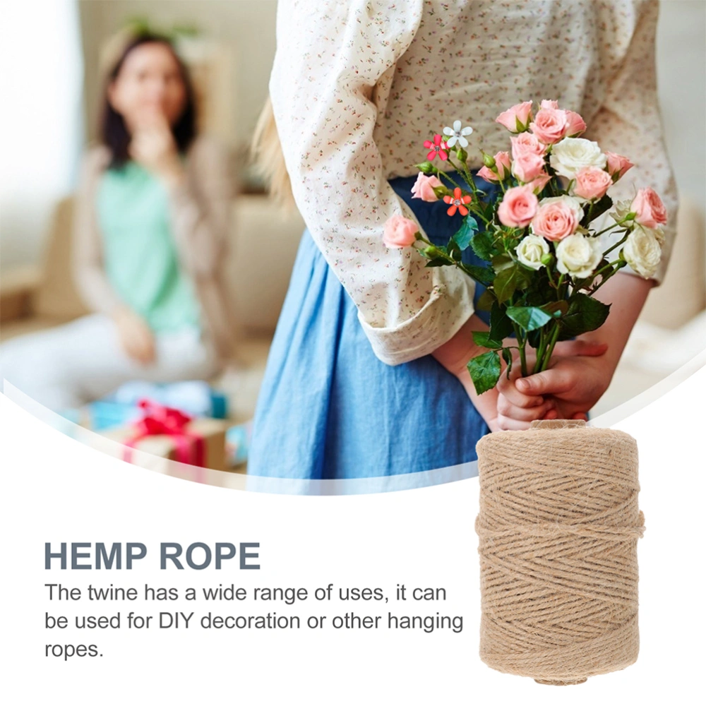 1 Roll DIY Craft Hemp Ropes Gift Packaging Craft Ropes Handworked Twines