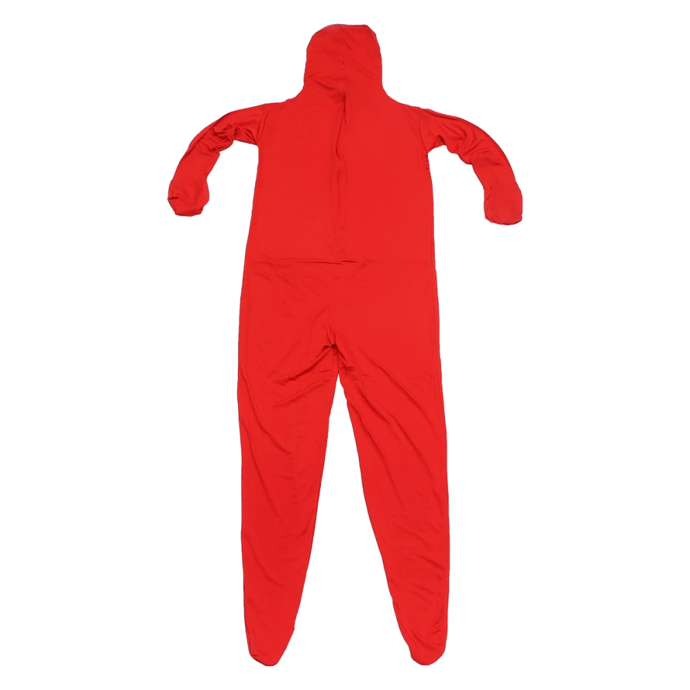 Halloweens Stealth Suit Costume Play Suit Party Performing Costume Bodysuits for Women Man(Red)