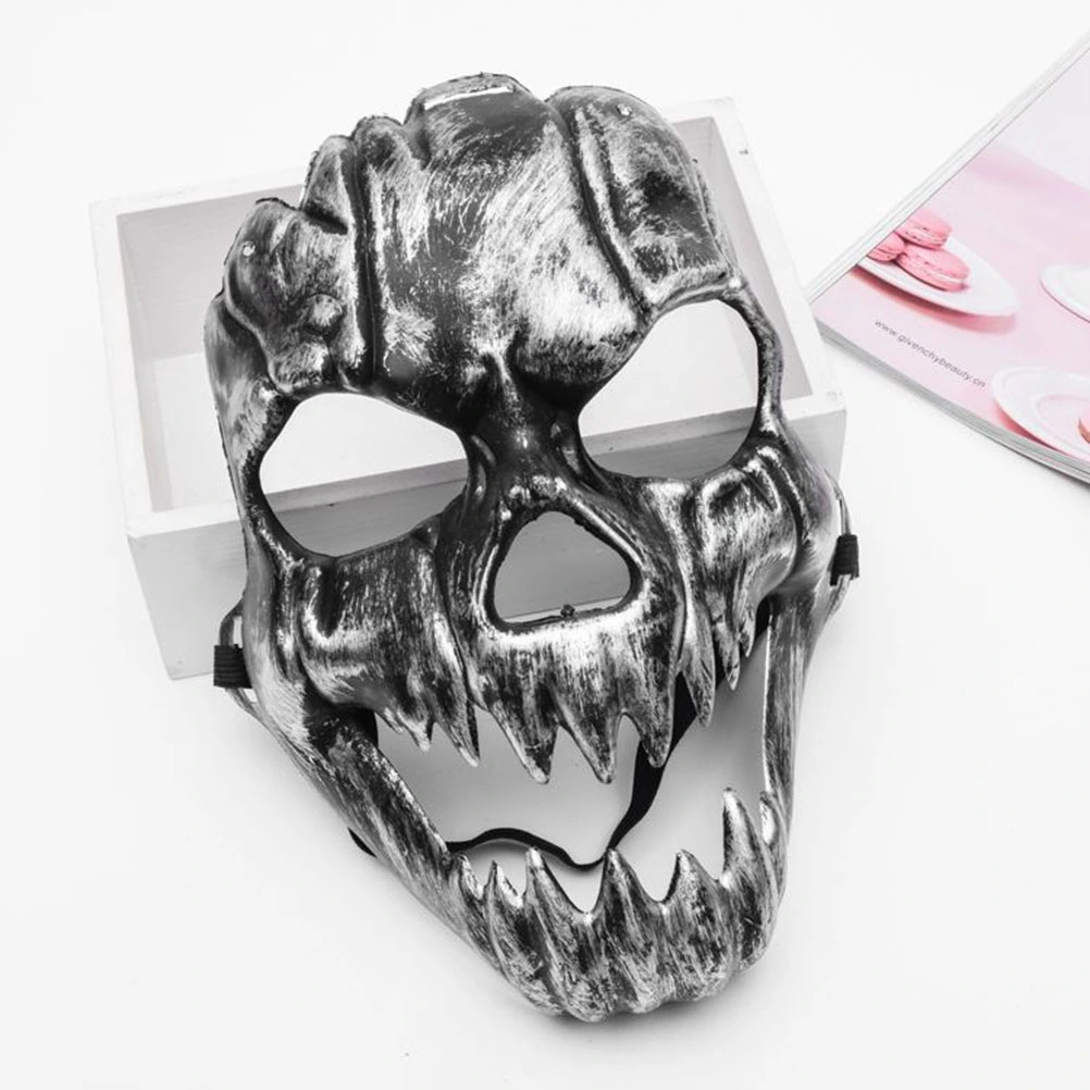 2pcs Halloween Costumes Mask Scary Creepy Horrible Mask Costume Prop for Masquerade Cosply Halloween Costume Party (Golden + Silver)