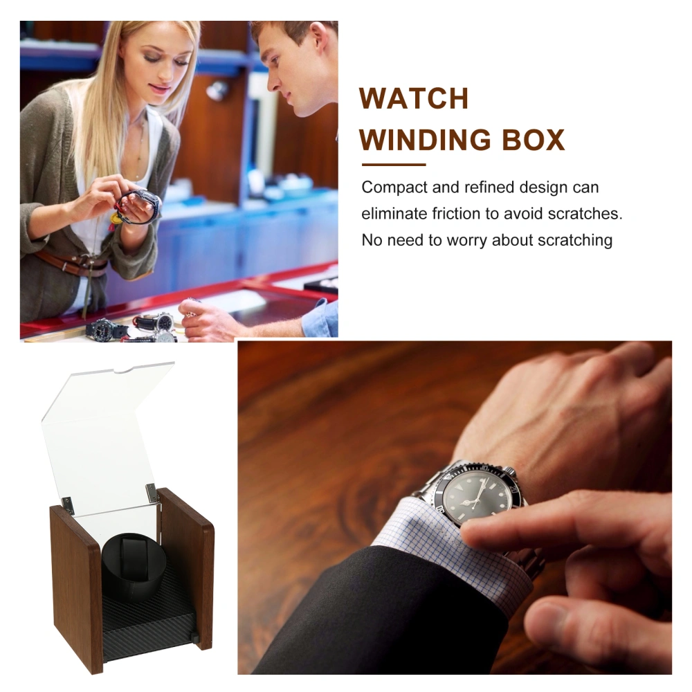 Mechanical Watch Winding Box Watch Winder Display Box Luxury Case (EU Plug)