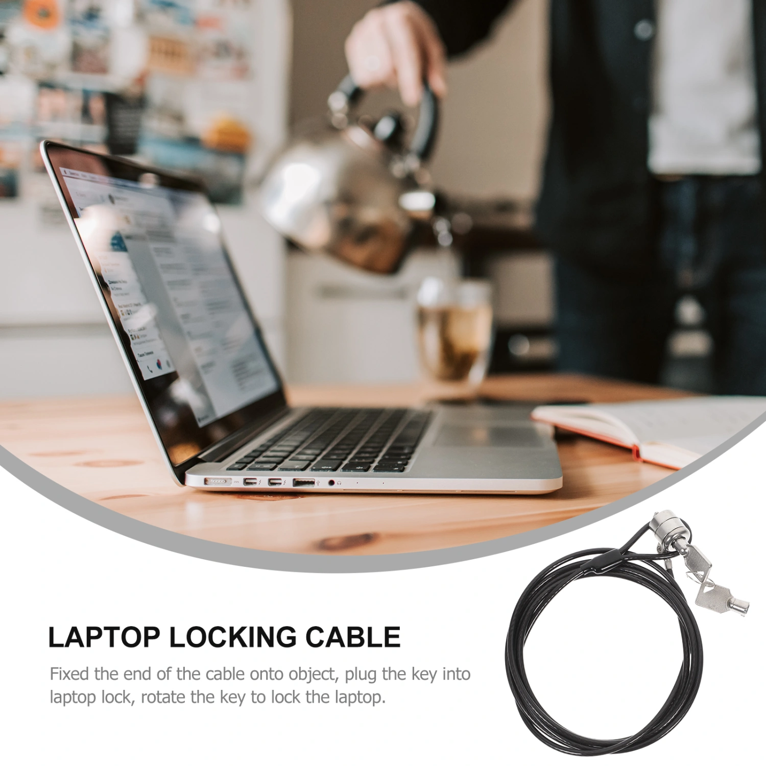 Laptop Locking Cable Keyed Cable Lock Notebook Pc Lock And Security Cable