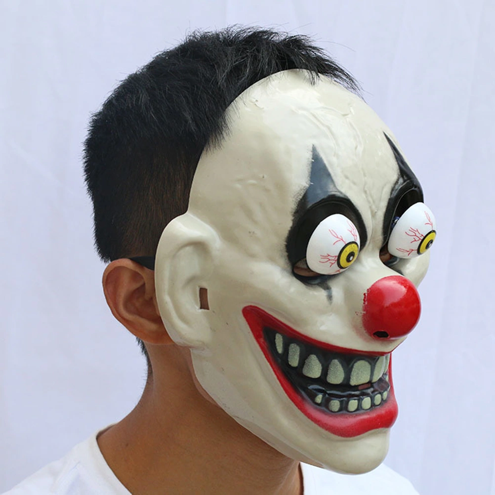 Halloween Red Nose Clown Mask Horrible Party Mask Headgear Performance Props for Masquerade Carnival