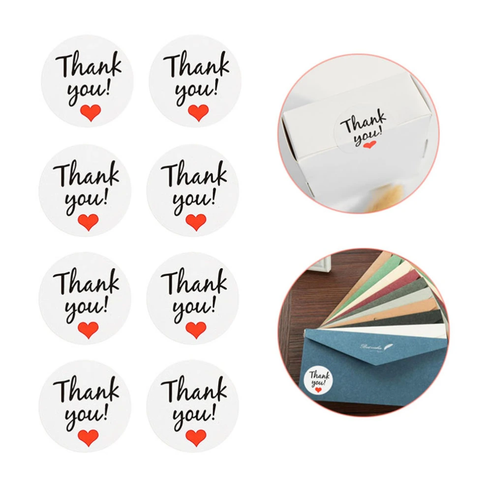 10 Sheets of Thank you Stickers Blessing Sticker Thank You Adhesive Label for Hand-wrapped Packaging(12pcs a Sheet)