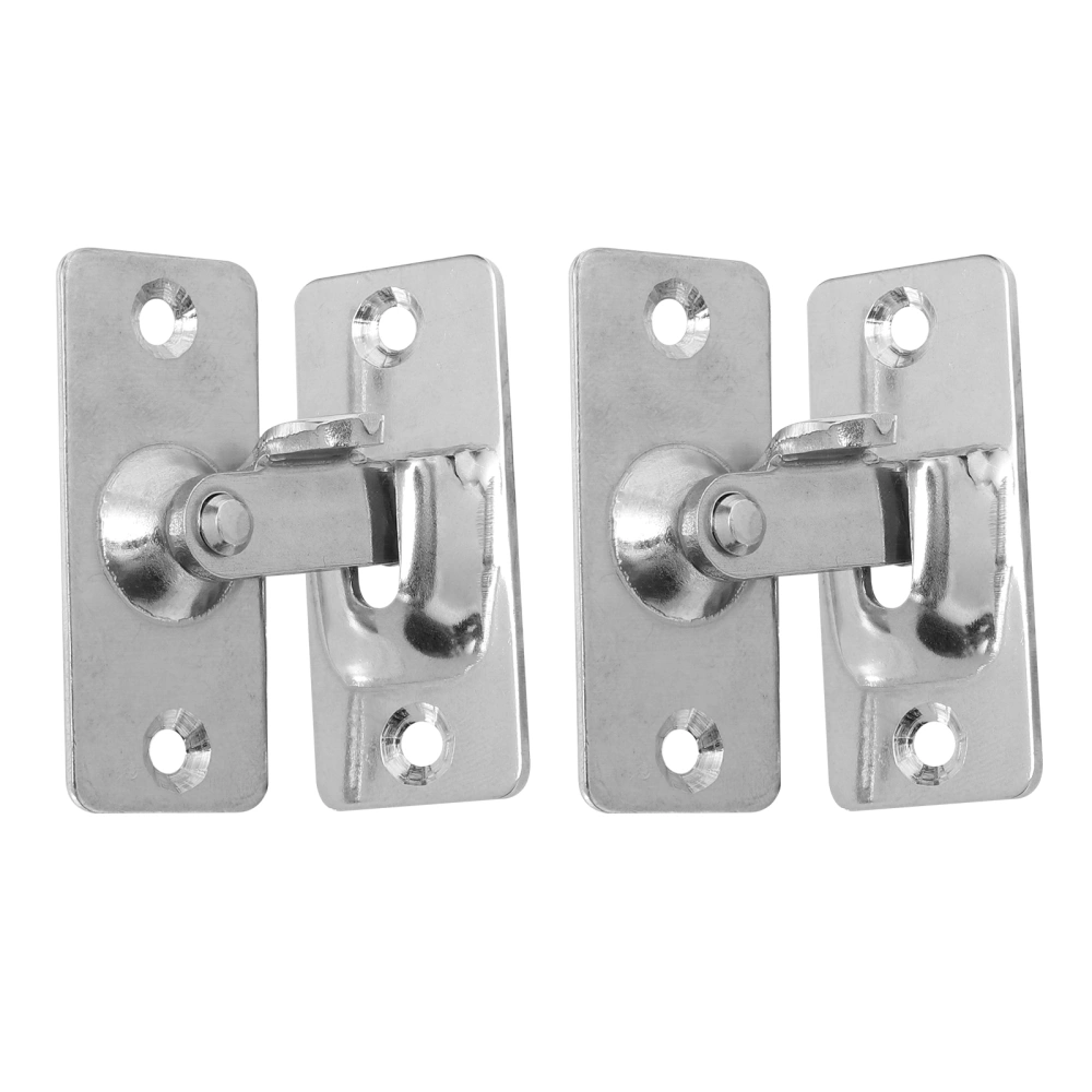 2pcs Right Angle Door Latch Stainless Steel Safety Lock Latch with Screwdriver