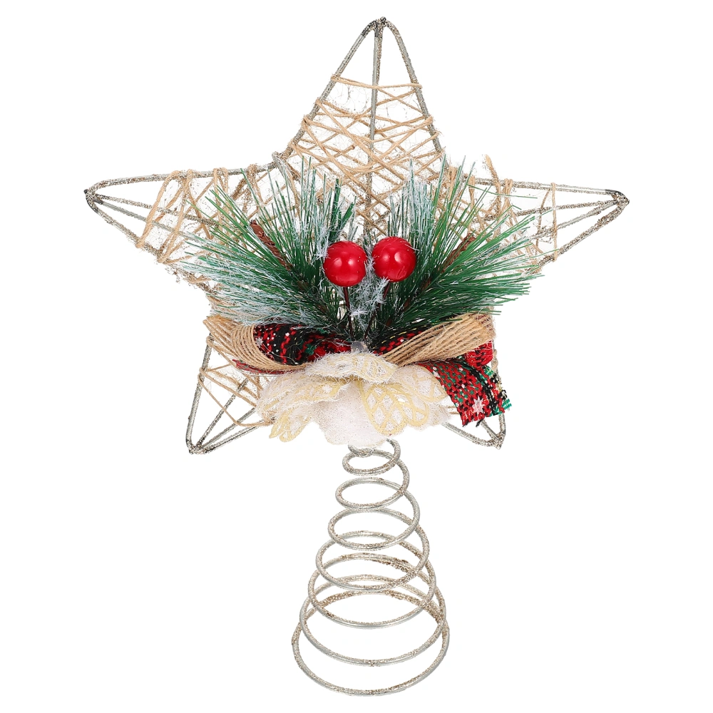 1pc Creative Christmas Tree Star Decor Christmas Decor Tree Topper Ornament