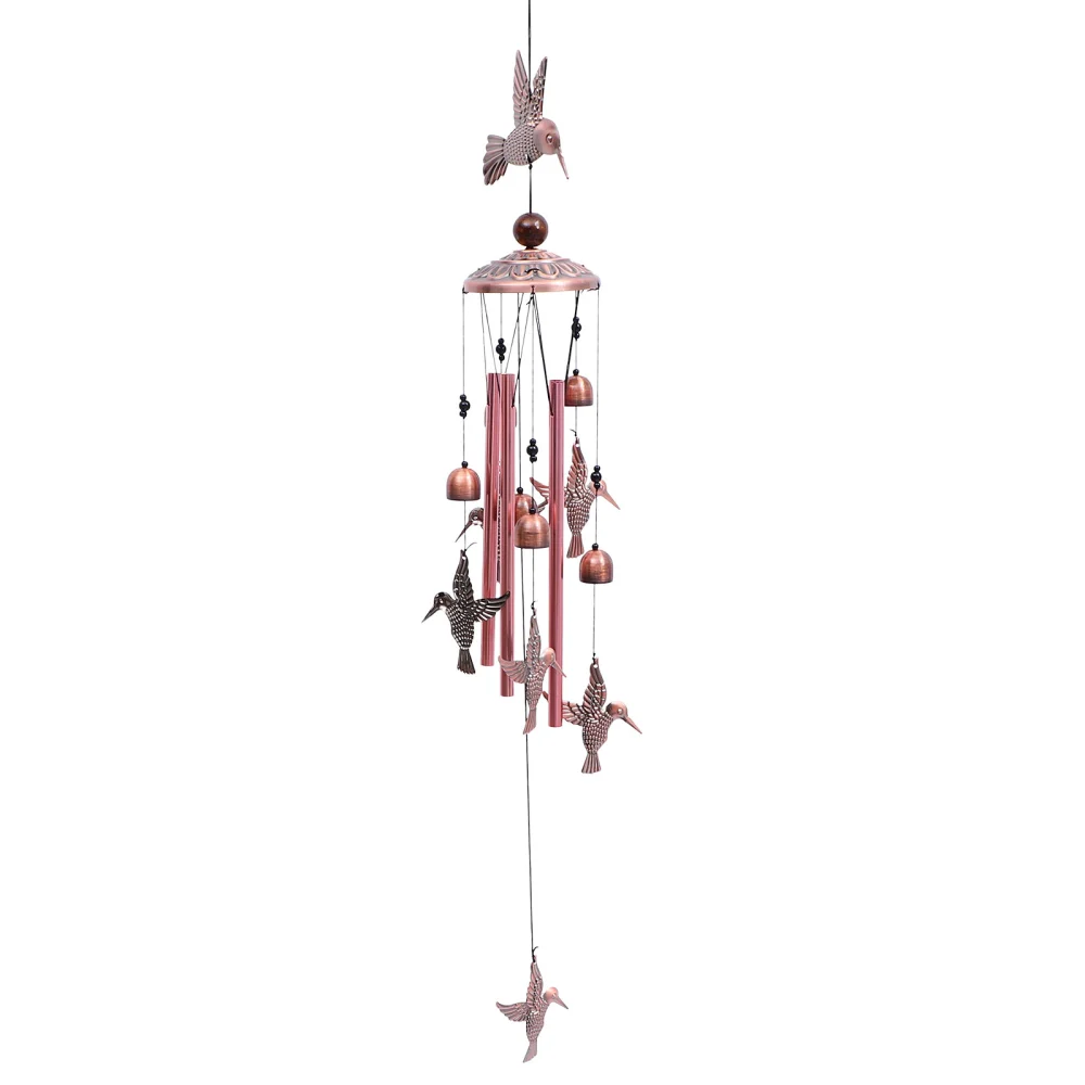 1pc Iron Hummingbird Wind Chime Retro Style Wind-bell Garden Decoration