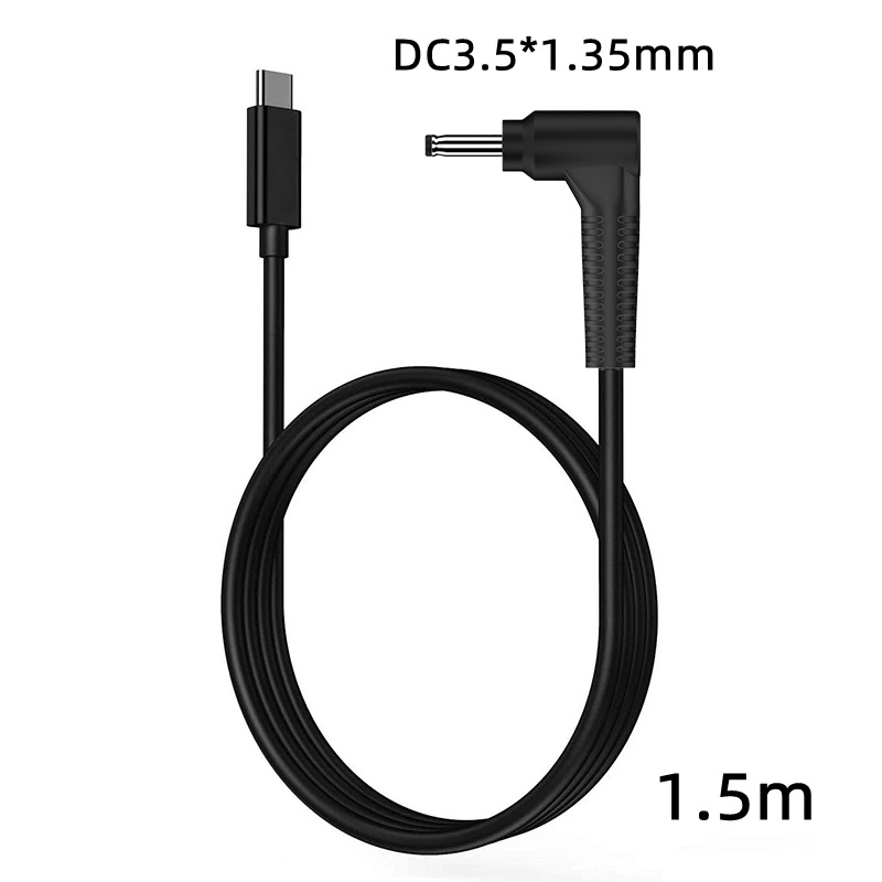 Type-C to DC Adapter Cable 3.5x1.35mm Output Charging Cable Multipurpose Charging Conversion Cable