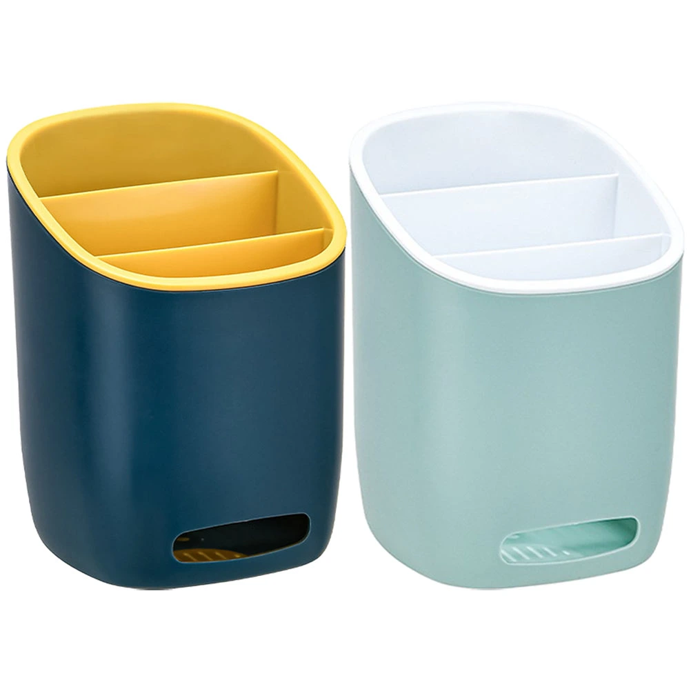 2pcs Kitchen Utensil Holder Cutlery Drainer Spoons Fork Silverware Storage Holder