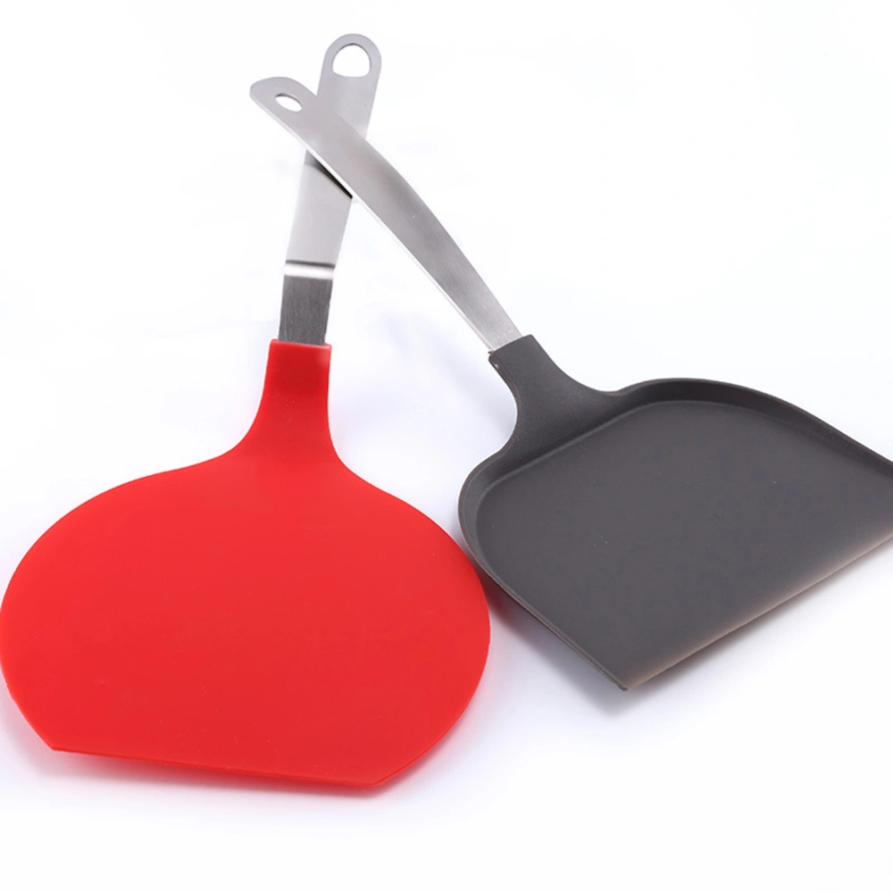 1PC Stainless Steel Shovel Practical Cake Bread Pizza Transfer Shovel Kitchen Utensil Baking Supplies for Home Kitchen (Red)