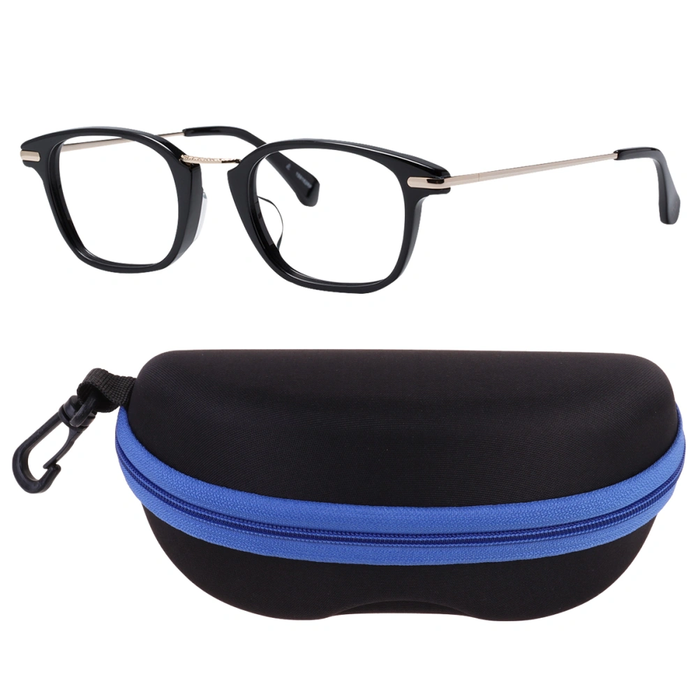 5 Pcs EVA Glasses Storage Case Anti-slip Hook Color Zipper Glasses Case Glasses Container for Home (Blue)